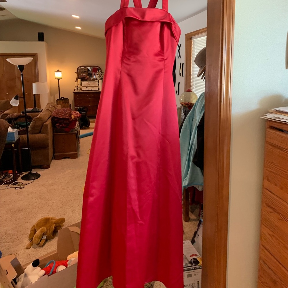 Red Cross back strap dress